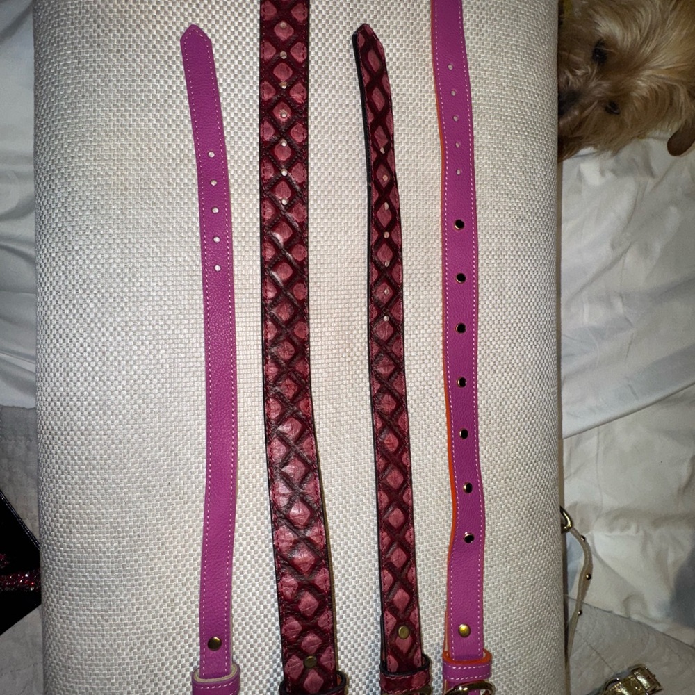 Pink Leather Belt Set - Picture 10 of 16